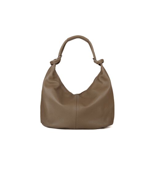 Sac GM1585 en cuir  taupe - 37x25x9cm