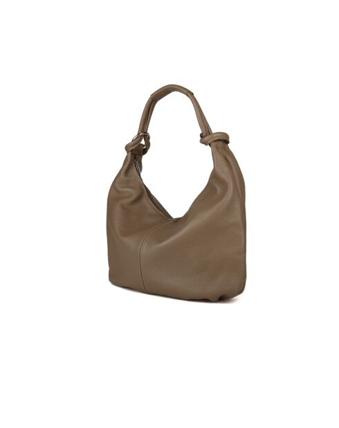 Sac GM1585 en cuir  taupe - 37x25x9cm