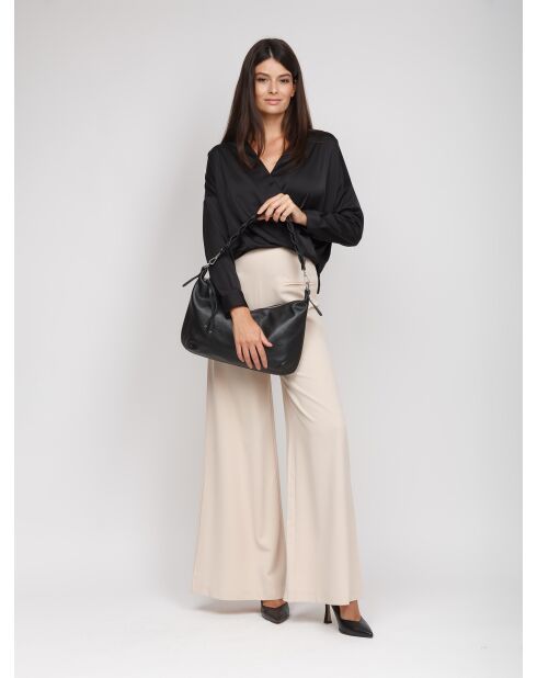 GM1511 zwarte leren tas - 42x26x7cm