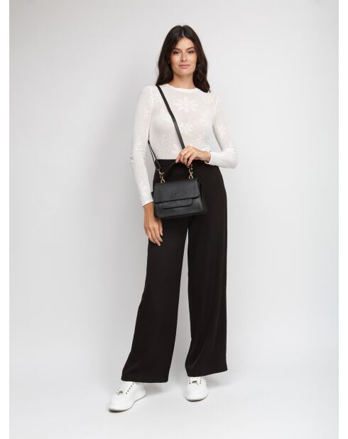 GM1596 schwarze Ledertasche - 25x15x5cm