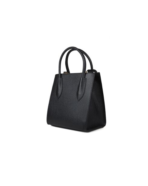 Sac GM1561 en cuir  noir - 25x27x17cm