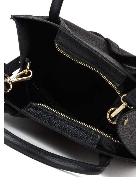 Sac GM1561 en cuir  noir - 25x27x17cm
