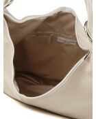 GM1585 lichtbeige leren tas - 37x25x9cm
