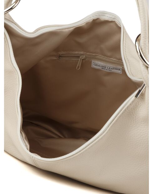 GM1585 hellbeige Ledertasche - 37x25x9cm