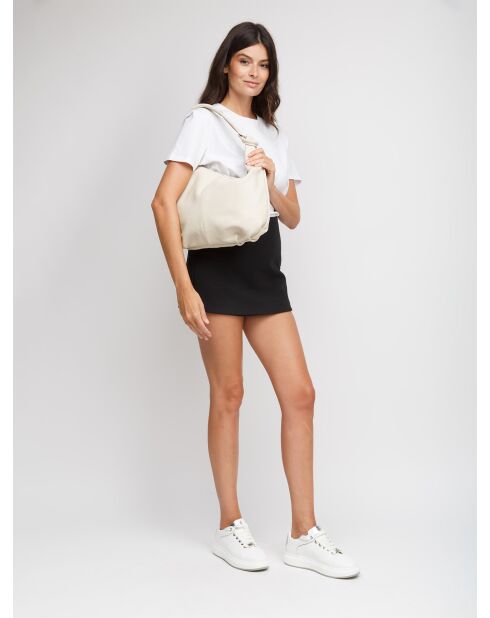 GM1585 hellbeige Ledertasche - 37x25x9cm