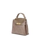 Sac GM1540 en cuir  taupe - 23x19x11cm