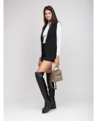 Sac GM1540 en cuir  taupe - 23x19x11cm