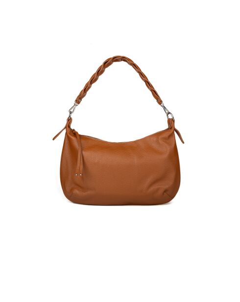 GM1511 goudbruine leren tas - 42x26x7cm
