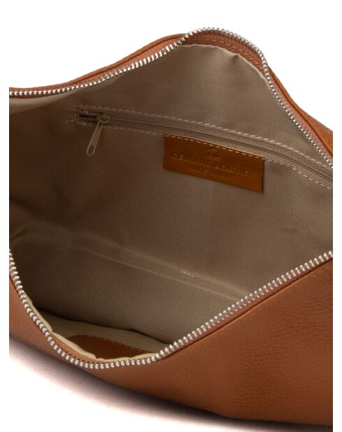 GM1511 goudbruine leren tas - 42x26x7cm