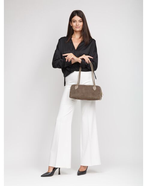 Sac GM1518 en cuir  taupe - 35x17x11cm