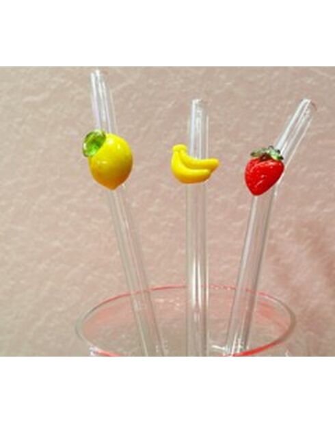 Strohhalm aus Bananen-Glas, 20 cm