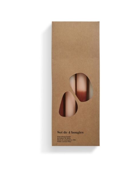 Candele bicolore in terracotta colorata - H25cm