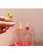 Strohhalm aus Zitronenglas, 20 cm