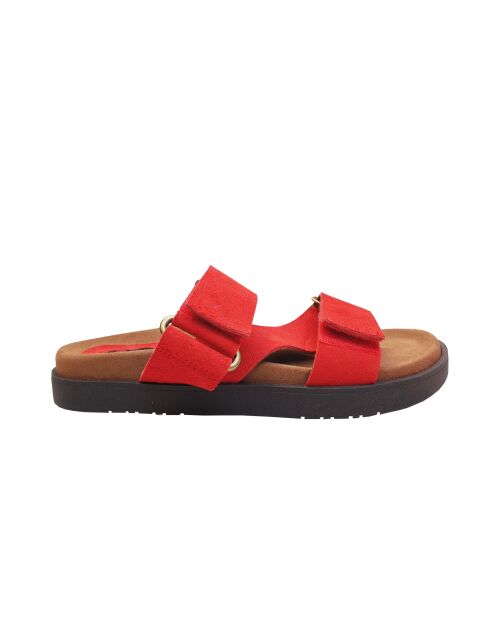 Sandales Magic en cuir cerise