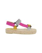 Espadrilles flat en velours de cuir multicolores