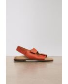 Sandali comodi Maëlya in pelle paprika