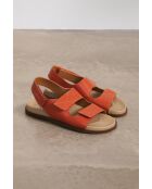 Sandali comodi Maëlya in pelle paprika