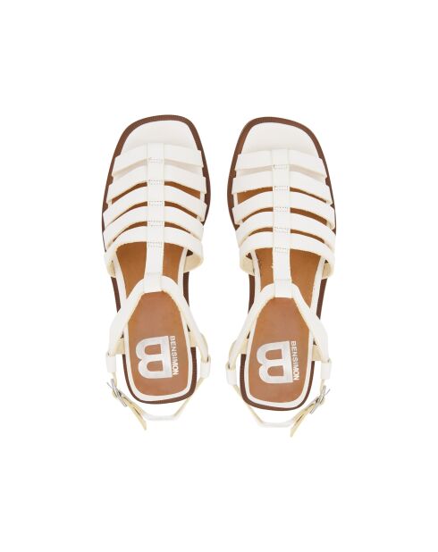 Sandales Meduse en cuir blanches