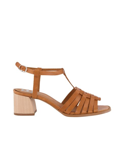 Sandales Venus en cuir cognac