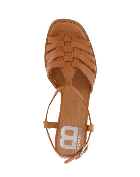 Sandales Venus en cuir cognac