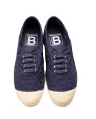 Scarpe da tennis stringate Elia con ricamo inglese blu marino
