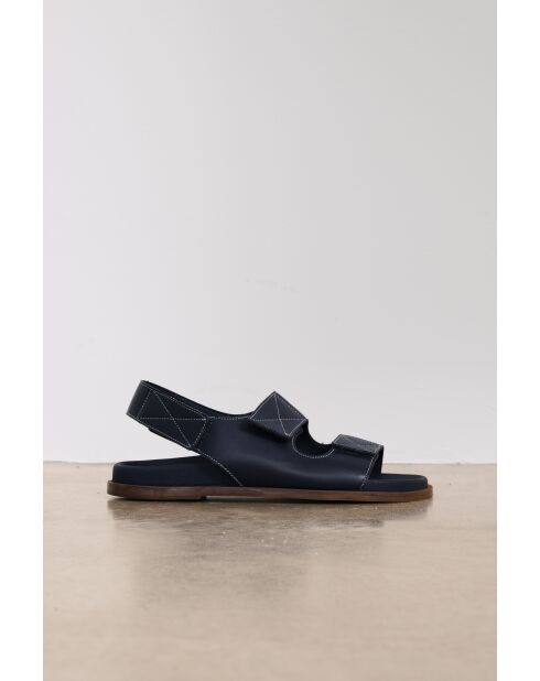 Sandales confort en cuir Maëlya marine