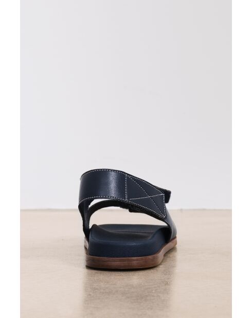 Sandales confort en cuir Maëlya marine