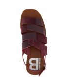 Sandali Sifnos in pelle granata