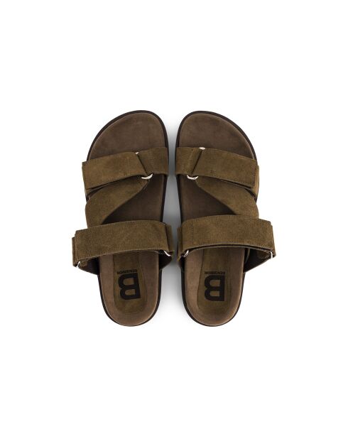 Sandales Magic en cuir kaki