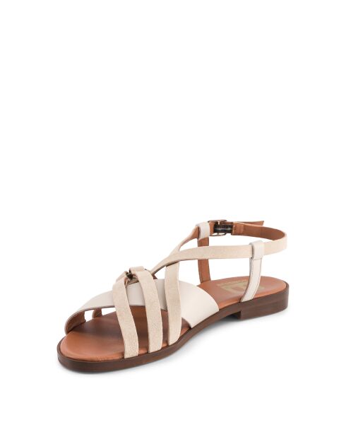 Chaussure ouverte New Sifnos en cuir écrues