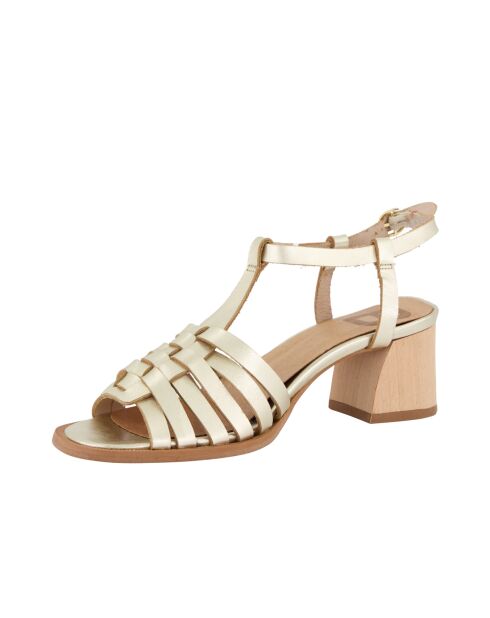 Sandales Venus en cuir light gold
