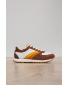 Sneaker Victoria in pelle color cammello