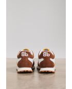 Sneaker Victoria in pelle color cammello