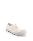 Scarpe da tennis stringate Lyana con ricamo inglese ecru