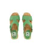 Sandales sabot en velours de cuir Vanya prairie