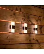 Applique murale solaire 2 LED blanche- 7x4x15 cm