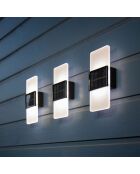 Applique murale solaire 2 LED blanche- 7x4x15 cm