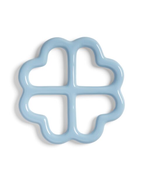 Dessous de plat en céramique Love bleu - 19x19 cm