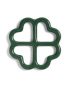 Dessous de plat en céramique Love vert - 19x19 cm