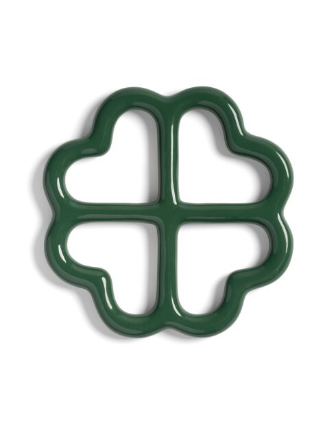 Dessous de plat en céramique Love vert - 19x19 cm