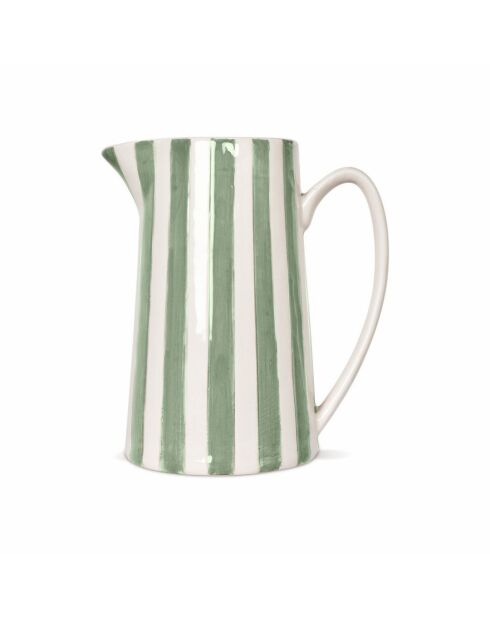 Gestreifte Matcha Karaffe lila - H.21,3 cm