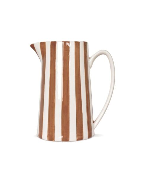 Lilabraun gestreifte Karaffe - H.21,3 cm