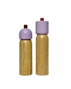 Dúo Woodie sal y pimienta lila M - Altura 19 cm