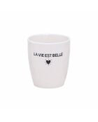 Life is beautiful berichtbeker - H7,3xD8,2cm