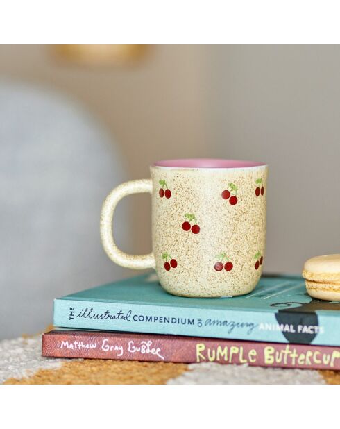 Beker met kersen - 7 x 8 cm