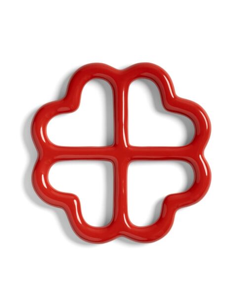 Dessous de plat en céramique Love rouge - 19x19 cm