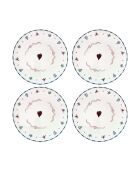4 platos Love in Freedom - D.26,7 cm