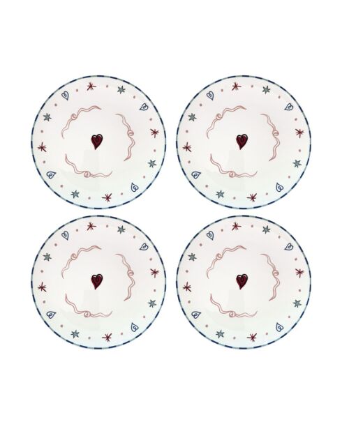 4 platos Love in Freedom - D.26,7 cm