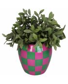 Vaso da fiori Damien Verde/Viola - 14x14x14 cm