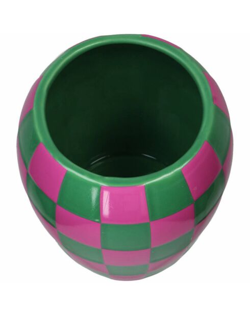 Vaso da fiori Damien Verde/Viola - 14x14x14 cm